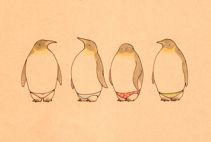 11年前に描いたパンツペンギン隊です。お気に入り 