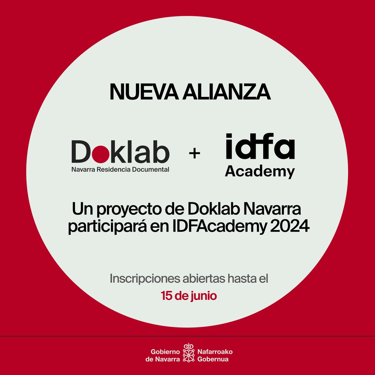 🔴 Estamos felices de anunciar una nueva colaboración con IDFAcademy.

Desde su inicio, Doklab Navarra ha tenido el objetivo de crear una red global que permita a los cineastas que pasan por nuestra residencia seguir creciendo en otros espacios.

#doklabnavarra #doklab #navarra