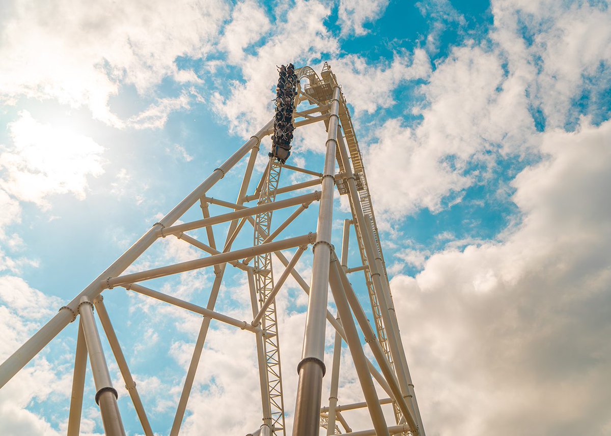 THORPEPARK's tweet photo. Our golden Goddess #Hyperia the UK's tallest, fastest &amp; most weightless #rollercoaster is making her epic return tomorrow, 12th June!🤩

Check out our latest #blog to discover how you can #FindYourFearless👉 https://t.co/QOqpKcPsYA

#ThorpePark #ThemePark #DayOut #Rollercoaster https://t.co/ykskQZApQ8
