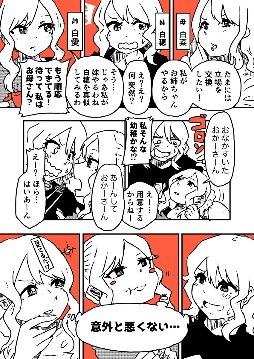 白百合家の親子(2/2)
#創作百合 