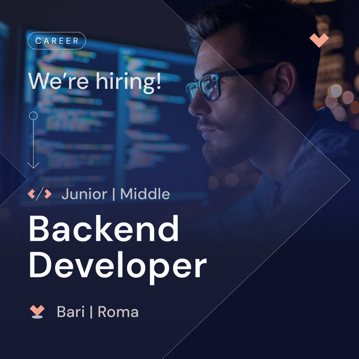 omninextgroup's tweet photo. Hai esperienza nello sviluppo e implementazione di applicazioni web #Backend side?

Entra a far parte del nostro team! Siamo alla ricerca di #developers per le nostre sedi di #Bari e #Roma

Candidati tramite il web form sul nostro sito👉 https://t.co/Ud8LxlyvZu https://t.co/kWFu471nyt