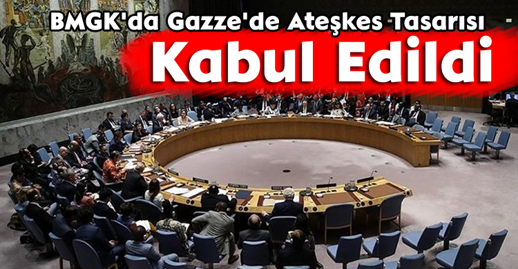BeyzadeTV's tweet image. 🚨 BMGK'DE GAZZE'DE ATEŞKES TASARISI KABUL EDİLDİ

Birleşmiş Milletler #Güvenlik #Konseyi, #ABD’nin #Gazze için sunduğu kalıcı ateşkes önerisini kabul etti.