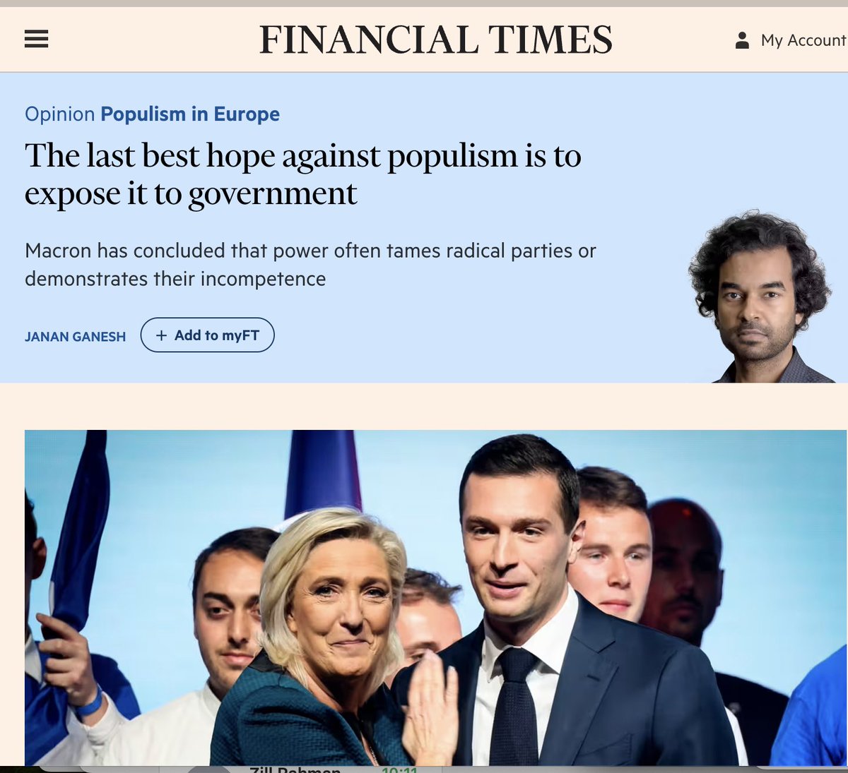 "Let the far right have a go, what's the worst that can happen?"

A strategy attempted by:

- The Italian Liberals faced with the rise of Benito Mussolini

- The German traditional right faced with the rise of Nazism

Now to take a sip of coffee and read a history book.