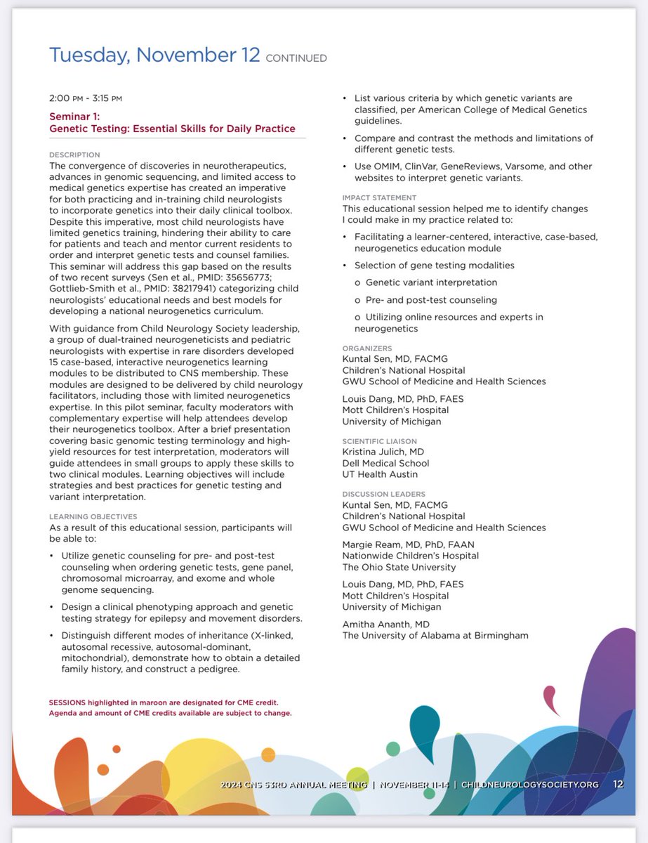 Kuntal Sen, MD, FACMG (@kuntal_sen_) on Twitter photo Registration for Child Neurology Society Annual Meeting is open! Check out the scientific program and join us in San Diego for exciting sessions, including the ones we're leading. Don't miss out – register now! #CNSAM2024 <a href="/ChildNeuroSoc/">Child Neurology Society</a> <a href="/LouisTDang/">Louis Dang</a> <a href="/AndreaGropman/">Andrea Gropman</a> <a href="/GilbertPedNeuro/">Donald Gilbert</a> Registration for Child Neurology Society Annual Meeting is open! Check out the scientific program and join us in San Diego for exciting sessions, including the ones we're leading. Don't miss out – register now! #CNSAM2024 <a href="/ChildNeuroSoc/">Child Neurology Society</a> <a href="/LouisTDang/">Louis Dang</a> <a href="/AndreaGropman/">Andrea Gropman</a> <a href="/GilbertPedNeuro/">Donald Gilbert</a>