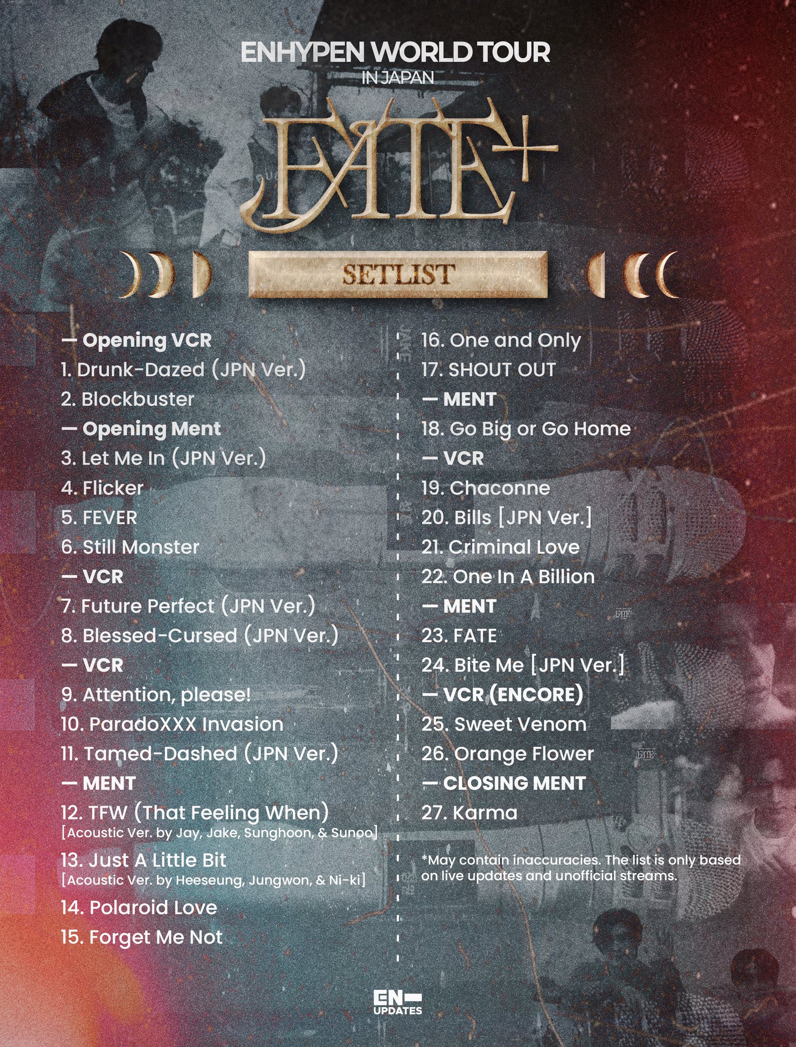 その他 enhypen World tour FATE Enhypen to extend 'Fate' world tour with five encore