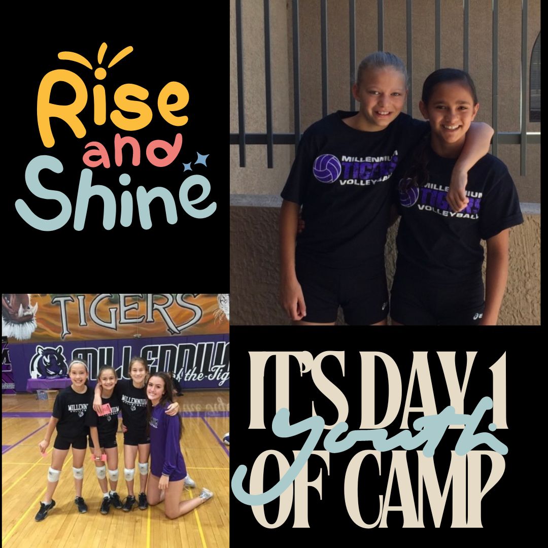 Our Youth Camp starts today!!  We are excited to welcome our community kids in for some volleyball &amp; fun.  There are still spaces in the 3rd-5th grade session from 12:15-2:00, but we are completely full for the 6th -8th session.  See you there!