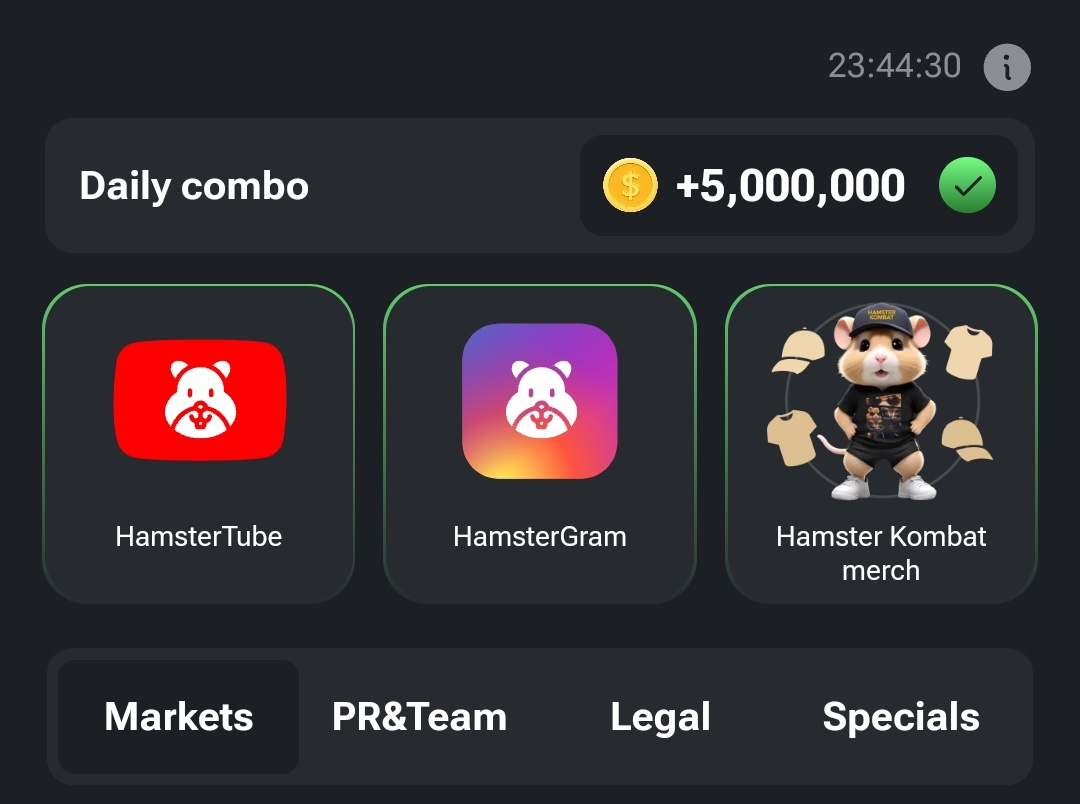 tutech9's tweet photo. Today's Hamster Kombat combo.

 Join here: #hamster #dailycombo https://t.co/FfzSHR3Raa