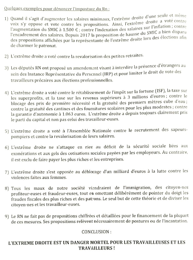 PsaCgt's tweet photo. Bonjour 👋 
Une rapide lecture contre le Rn.
Rdv ce mardi à 18h esplanade Charles de Gaulle à #Rennes #cgt https://t.co/393zObIdBh