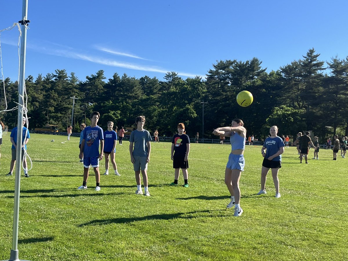 Grade 7 Field Day in full swing!!  A great day for it!