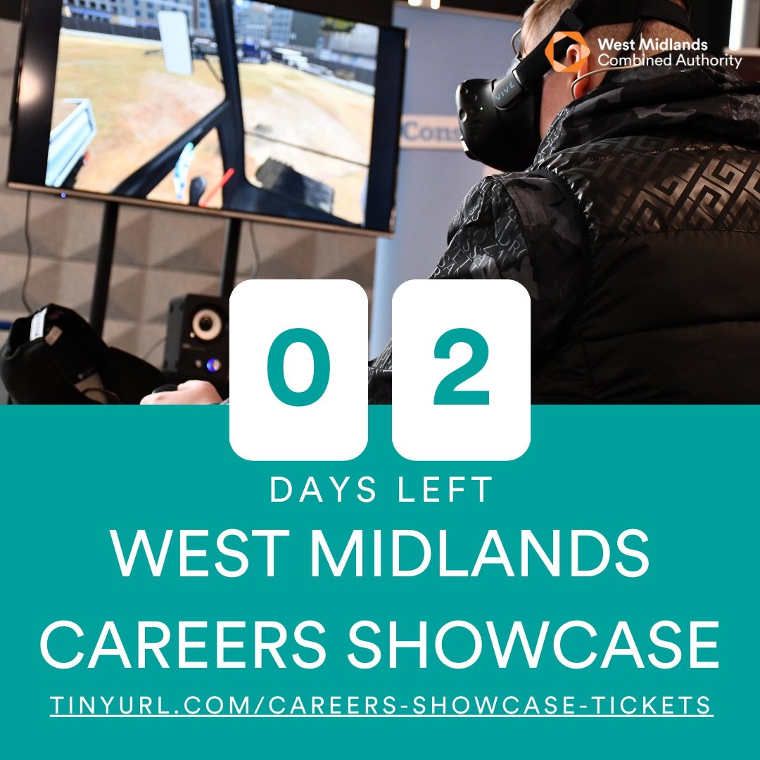 2 days until the ultimate creative career event in West Midlands!📅

Don't wait any longer, book your tickets now and unlock a world of opportunities.🎟️

See you there!🥳
 
🔗tinyurl.com/Careers-Showca…
#CreativeOpportunitiesWM