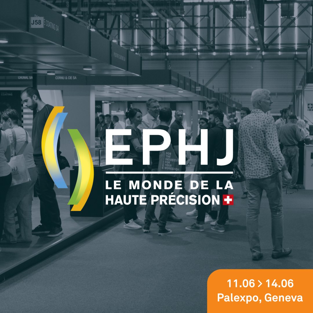 𝗘𝗣𝗛𝗝
The 20th EPHJ trade fair opened its doors this morning at #Palexpo and will run until Friday, June 14th. 

#EPHJ is  Switzerland's most important annual trade fair for high precision,  subcontracted watchmaking and jewellery, microtechnologies and medical  technologies.