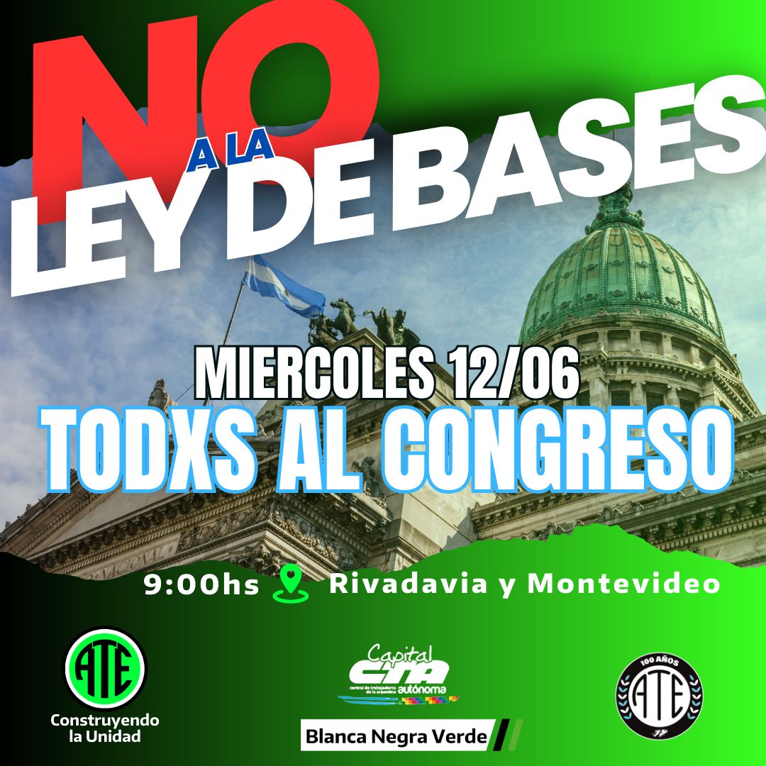 agrupblanca_ate's tweet photo. 🇦🇷 LA PATRIA NO SE VENDE 🇦🇷
Mañana todos, todas y todes al Congreso de la Nación a defender la patria.
#ATE
#ConstruyendoLaUnidad
#AgrupacionBlancaATE
#NOaLaLeyDeBases
#PatriaSI #ColoniaNO https://t.co/RpOYLmQXLQ