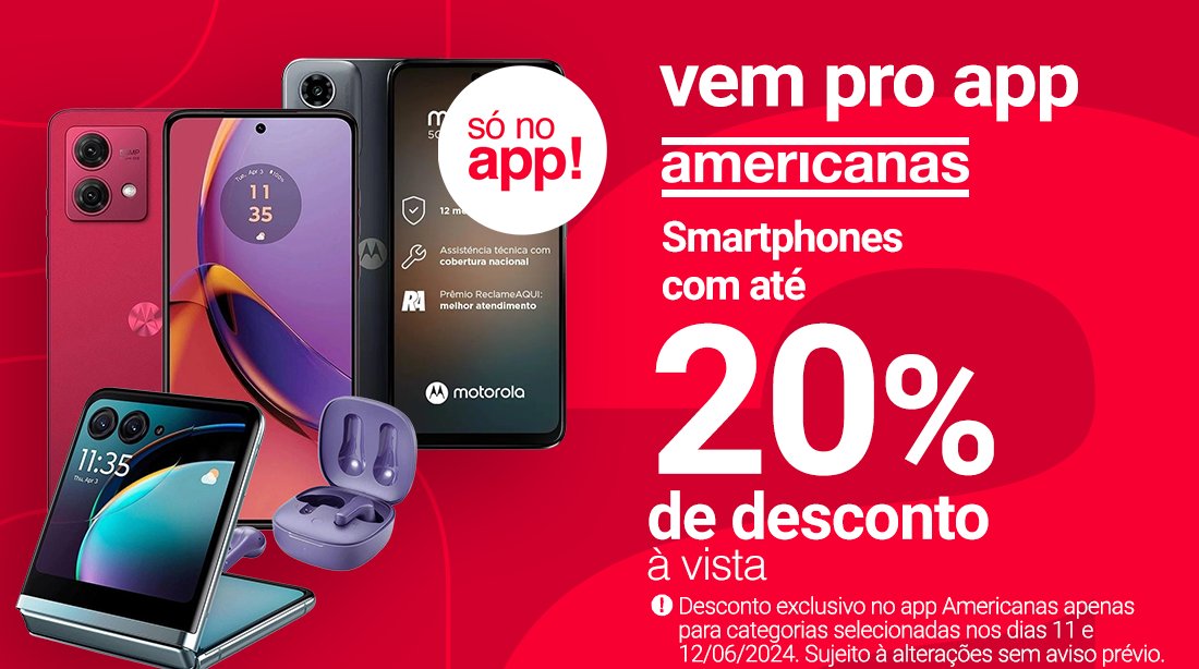 americanas's tweet photo. 📢 #vemproapp aproveitar ofertas com até 60% de desconto 👉 https://t.co/PXj8YK3Lxg https://t.co/onxcBAM4oF