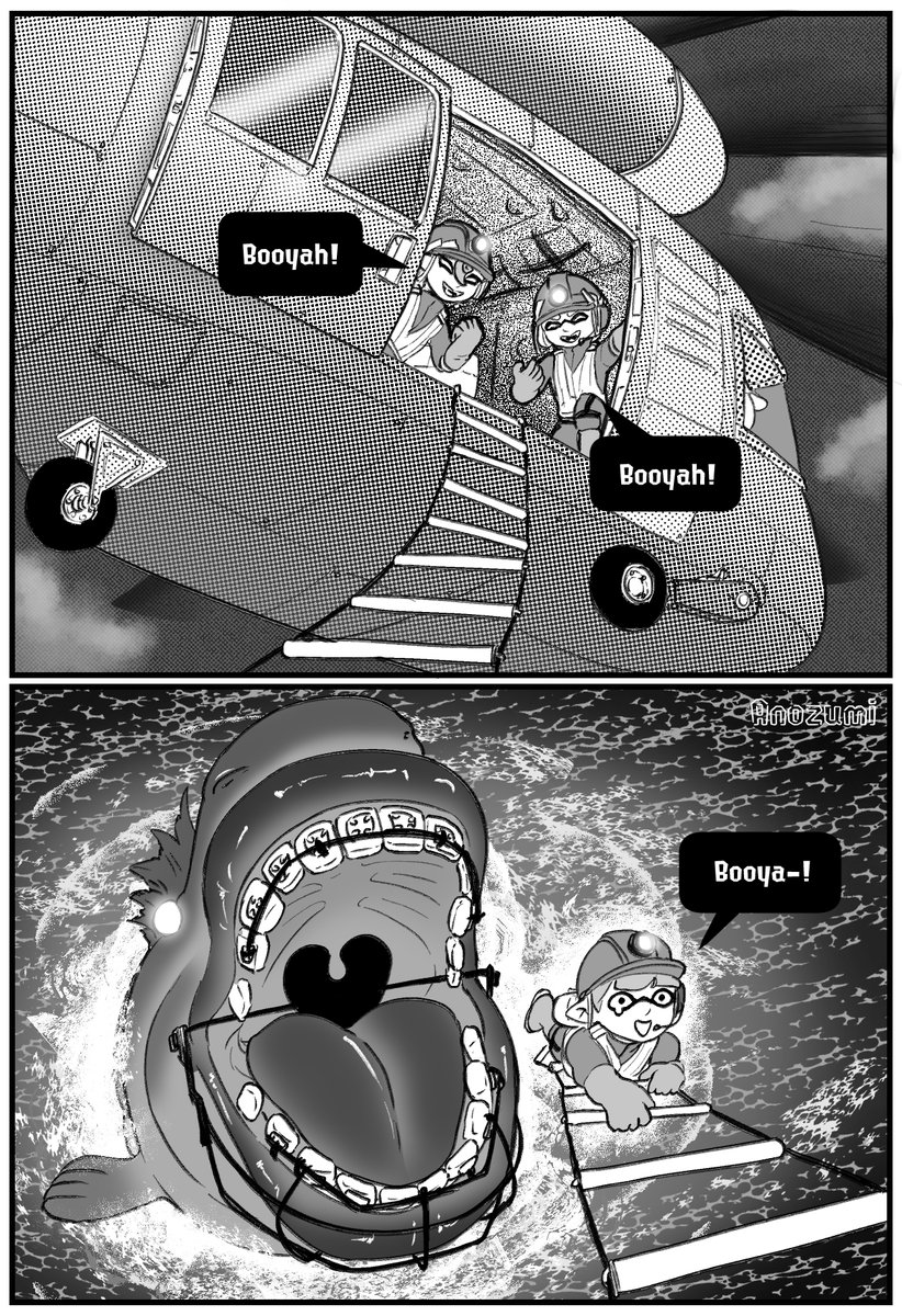 Anozumi1's tweet image. Megalodontia aka "Joe"

Based on that scene in jurassic world #SalmonRun #Splatoon3 #BigBigRun #BigRun