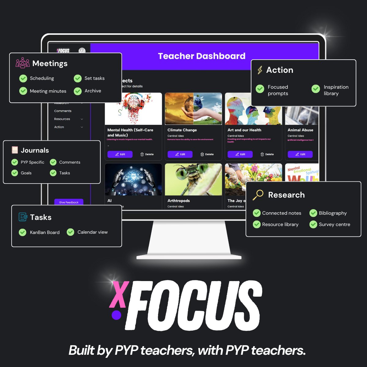 For PYPx teachers! 

I just launched my new app designed especially for the PYP Exhibition process. 

It brings tasks, meetings, journals, action, and research to one place. 

xfocuspyp.softr.app

#PYPx #PYP

<a href="/ibpyp/">IB PYP</a> <a href="/PYPConnectED/">PYP ConnectEd</a> <a href="/levi_allison42/">𝕃𝕖𝕧𝕚 𝔸𝕝𝕝𝕚𝕤𝕠𝕟 ✨</a> <a href="/MsCindyPYP/">Cindy Blackburn</a> <a href="/innovative_inq/">Cindy Kaardal</a>