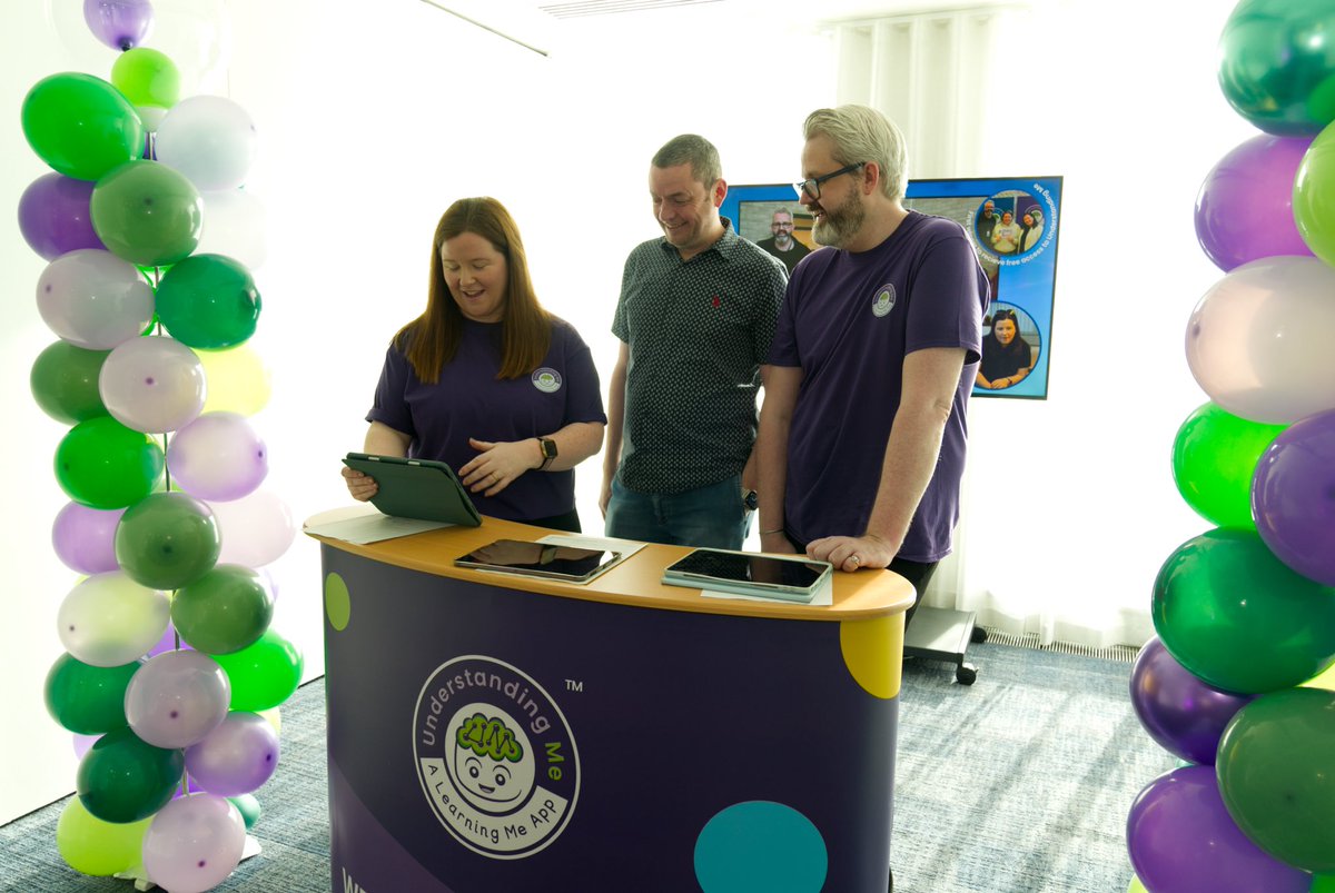 LearningMeEdu's tweet photo. Yesterday we welcomed friends of Learning Me to the launch of our wellbeing platform #UnderstandingMe 💜💚 We couldn’t have done it without the superb hospitality from @themomentblog &amp; @UlsterBankNI team! Thank you for the support! 
Stay tuned for a full review of the night! https://t.co/cAX8LrUoG5