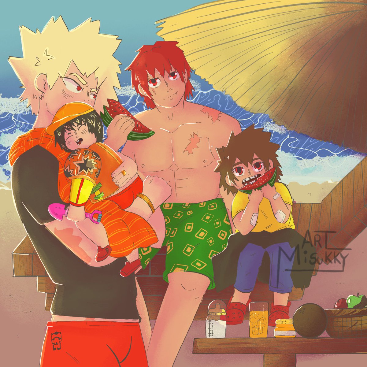 ArtMisukyy's tweet photo. Day 2
🏖️
Beach
@KrbkEvents
#KRBKDadsweek #krbk #bakushima #kirishima #bakugo https://t.co/LLpaqhpSWD