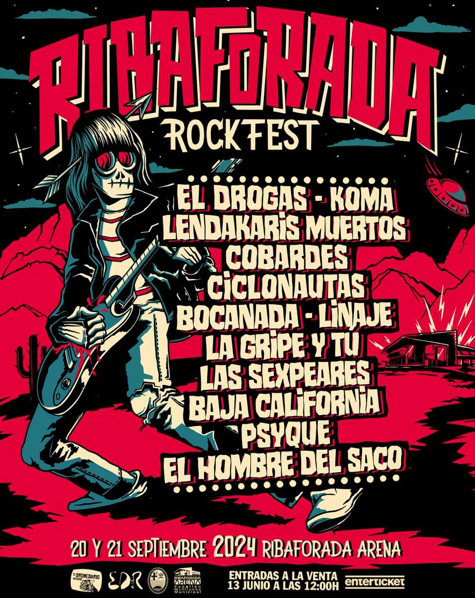 RIBAFORADA ROCKFEST 

Irailak 20-21 | Ribaforada (Nafarroa)

<a href="/ElDrogasOficial/">El Drogas</a> 
<a href="/komabanda/">komabanda</a> 
<a href="/lendakaris/">Lendakaris Muertos</a>
<a href="/lassexpeares/">sexpeares 🏳️‍🌈🏳️‍⚧️</a>
E.a.