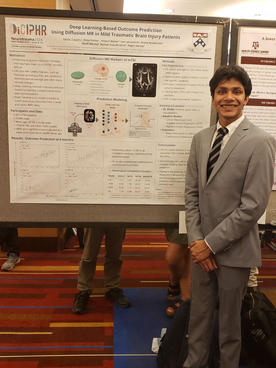 DiCIPHR Lab at UPenn (@diciphr) on Twitter photo <a href="/DiCIPHR/">DiCIPHR Lab at UPenn</a> is at <a href="/Neurotrauma/">NeurotraumaSociety</a> 2024 in San Francisco! Please stop by Drew’s and Satvik’s posters to check out how we are making a difference in TBI research with translational modeling and machine learning! #NNS2024 <a href="/DiCIPHR/">DiCIPHR Lab at UPenn</a> is at <a href="/Neurotrauma/">NeurotraumaSociety</a> 2024 in San Francisco! Please stop by Drew’s and Satvik’s posters to check out how we are making a difference in TBI research with translational modeling and machine learning! #NNS2024