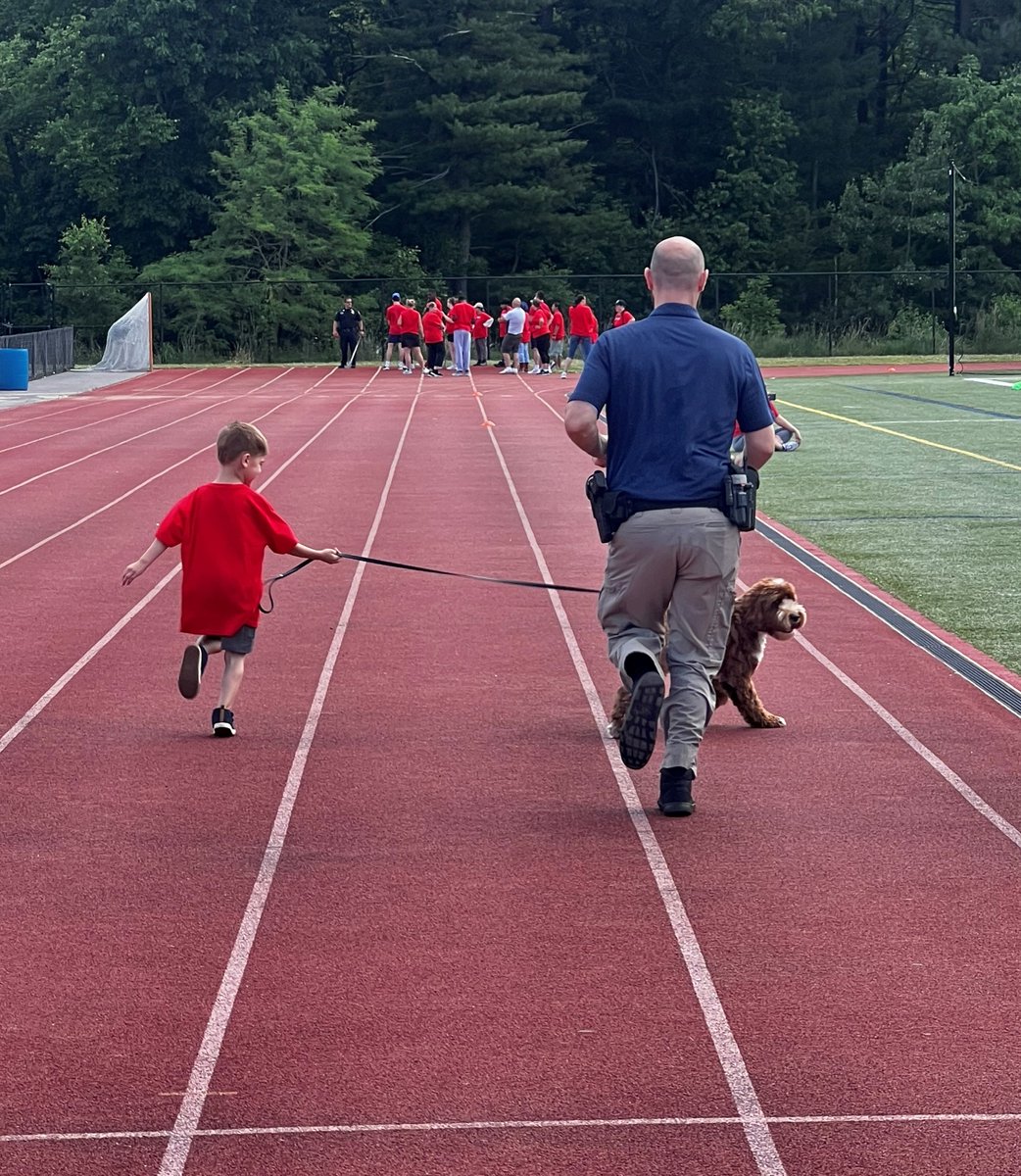 TPDWaffles's tweet photo. SRO Hanley and Officer Waffles had a lot of fun today cheering, honoring, and even participating in some of Special Olympics events at TMHS.
@TewksburyPD 
@tpsdistrict https://t.co/VBaU9IkalS