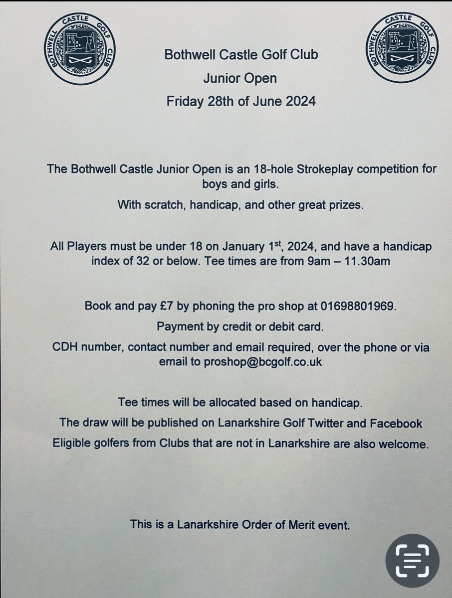 Lanarkshire Golf tweet media