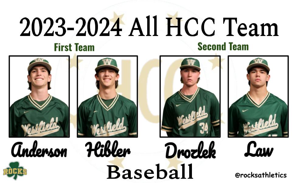 Westfield Rocks Athletics (@rocksathletics) on Twitter photo Congratulations to <a href="/GoRocksbaseball/">Westfield Baseball</a> Ty Anderson & Brayden Hibler on earning All HCC 1st team. Matt Drozlek & Drew Law earned 2nd team honors. 💪⚾️☘️ Congratulations to <a href="/GoRocksbaseball/">Westfield Baseball</a> Ty Anderson & Brayden Hibler on earning All HCC 1st team. Matt Drozlek & Drew Law earned 2nd team honors. 💪⚾️☘️