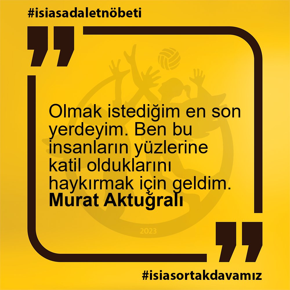 isiasnobet's tweet photo. Murat Aktuğralı - Olmak istediğim en son yerdeyim. Ben bu insanların yüzlerine katil olduklarını haykırmak için geldim.

#isiasadaletnöbeti
#isiasortakdavamız
#isiasolasıkast
#isiasemsaldavaolacak https://t.co/JIEZdZ9ZdT