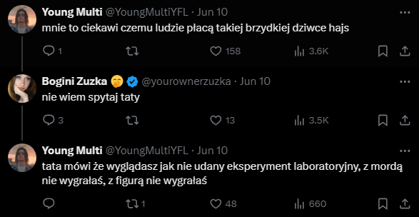 Chusteq's tweet photo. Jak ty tak o dziewczynie mozesz pisac multi #youngmulti #młodymanson #opium https://t.co/gIyNwFoWVd
