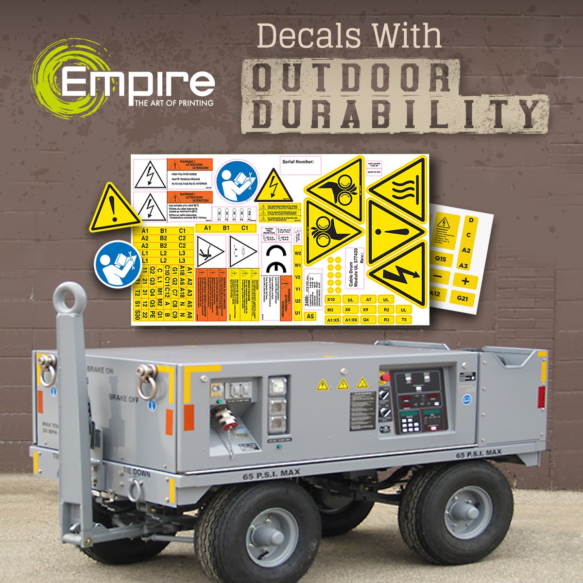 EmpirePrint's tweet photo. Consistency is key in branding! Empire's combined labeling for your outdoor equipment ensures every piece showcases your brand with uniform quality and durability.

Discover our solutions at https://t.co/GKN0HbusTq #UnifiedBranding #OutdoorDurability #WarningDangerDecals https://t.co/V8lrMa5Idy