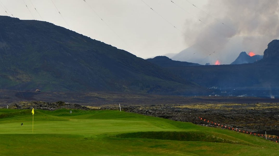 Jón Júlíus Karlsson (@jonjkarlsson) on Twitter photo Golf with this view?🌋
<a href="/GrindavikGolf/">Grindavik Golf Club</a> in Iceland is open for visitors even though there is an active Volcano few miles away⛳️
Extraordinary view of the Volcano from the golf course. If you are coming to Iceland - this is a must play!
<a href="/GolfDigest/">Golf Digest</a> | <a href="/GolfChannel/">Golf Channel</a> | <a href="/GOLF_com/">GOLF.com</a> Golf with this view?🌋
<a href="/GrindavikGolf/">Grindavik Golf Club</a> in Iceland is open for visitors even though there is an active Volcano few miles away⛳️
Extraordinary view of the Volcano from the golf course. If you are coming to Iceland - this is a must play!
<a href="/GolfDigest/">Golf Digest</a> | <a href="/GolfChannel/">Golf Channel</a> | <a href="/GOLF_com/">GOLF.com</a>