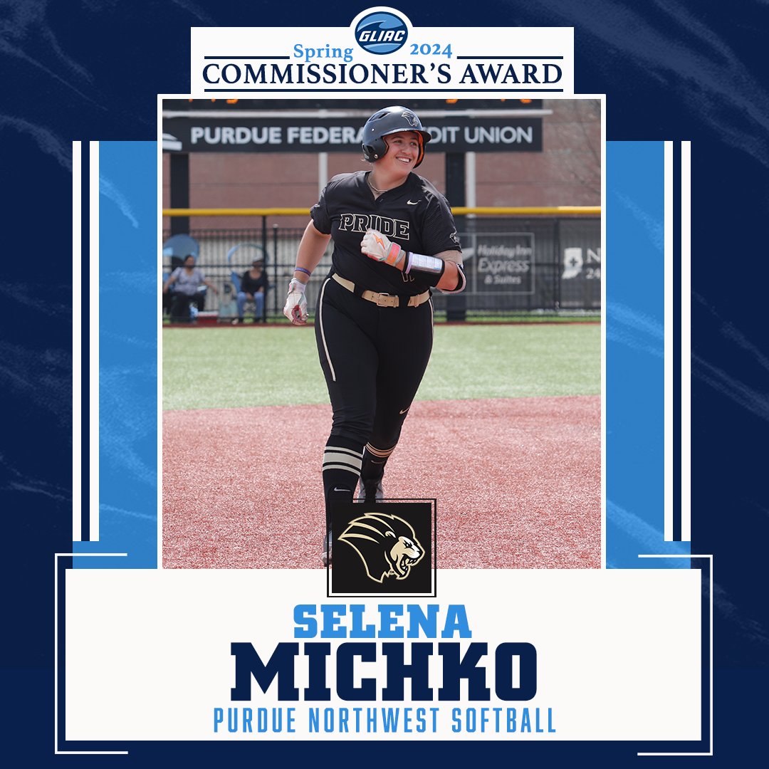 GLIACsports's tweet photo. 𝗦𝗽𝗿𝗶𝗻𝗴 𝟮𝟬𝟮𝟰 𝗚𝗟𝗜𝗔𝗖 𝗖𝗼𝗺𝗺𝗶𝘀𝘀𝗶𝗼𝗻𝗲𝗿'𝘀 𝗔𝘄𝗮𝗿𝗱  

Selena Michko // Purdue Northwest // Softball

🔗 https://t.co/pwxGmUHYA1

#WhereChampionsCompete https://t.co/U7ZcP9mtCu