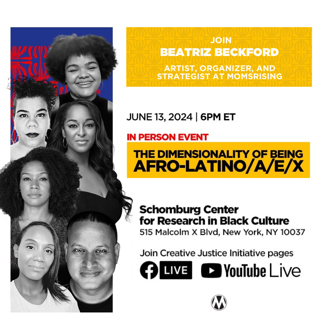 MamásConPoder (@mamasconpoder) on Twitter photo Join <a href="/SchomburgCenter/">SchomburgCenter</a>, Creative Justice Initiative & <a href="/afrolatinoforum/">afrolatin@ forum</a> for the #AbsolutamenteNegro finale featuring <a href="/MomsRising/">MomsRising</a>'s Beatriz Beckford. This event will take place in-person in NYC and online streaming via YouTube and Facebook on Thursday, June 13, 2024, at 6:00 PM ET. Join <a href="/SchomburgCenter/">SchomburgCenter</a>, Creative Justice Initiative & <a href="/afrolatinoforum/">afrolatin@ forum</a> for the #AbsolutamenteNegro finale featuring <a href="/MomsRising/">MomsRising</a>'s Beatriz Beckford. This event will take place in-person in NYC and online streaming via YouTube and Facebook on Thursday, June 13, 2024, at 6:00 PM ET.
