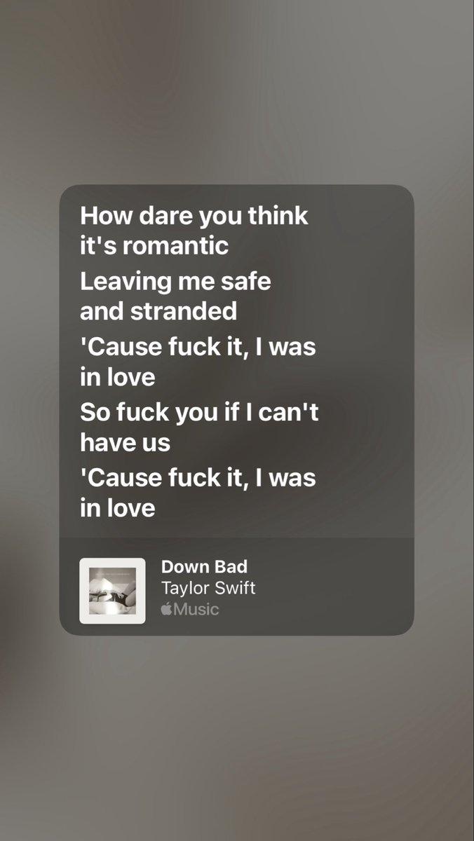 aTSsongaday's tweet photo. 🤍 Down Bad
Rank: 9/10
Favorite Lyric: https://t.co/ia9WEXi1Ya