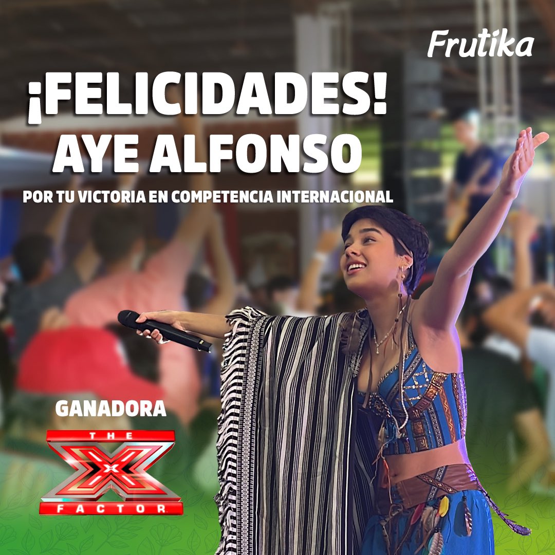 ¡Felicidades <a href="/ayealfonsopy/">Aye Alfonso</a> ganadora del programa Internacional Factor X ! 🎤🌟

Tu talento y dedicación nos inspira a todos.

 ¡Orgullo Paraguayo!🇵🇾