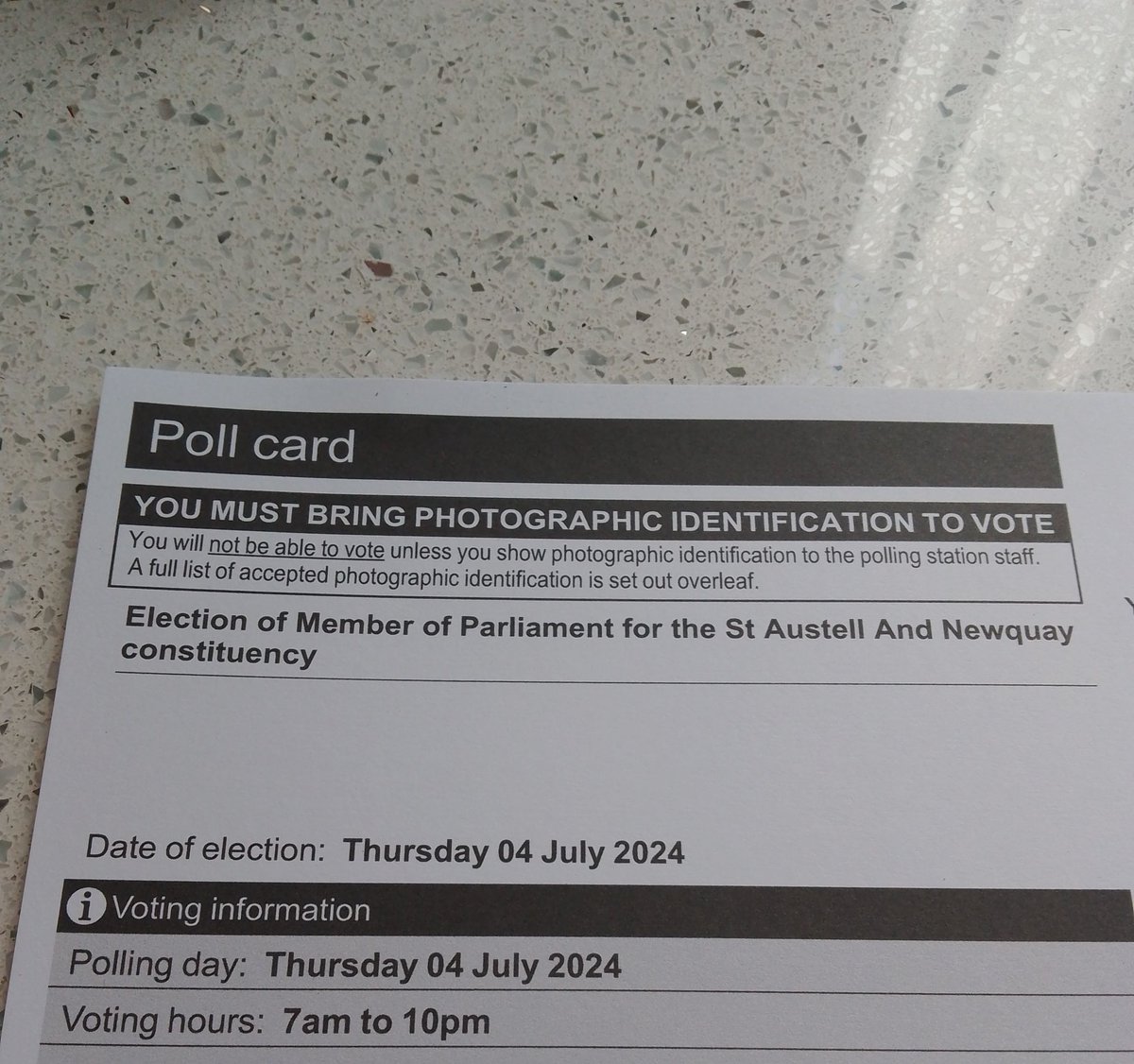 My Polling card has arrived. Don't forget to register by 18th June. gov.uk/register-to-vo…
#RegisterNow