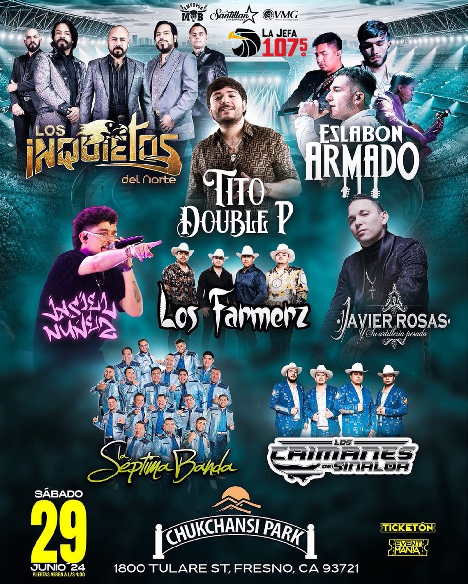 IzmaRadio's tweet photo. 🚨ATENCIÓN🚨Raza se prende el cerro el 29 de Junio en Chukchansi Park!!! Sintoniza @1075lajefa de 10-3 para la oportunidad de ganar boletos!!! QUIEN DIJO YO?! https://t.co/YeOgVgc3O8