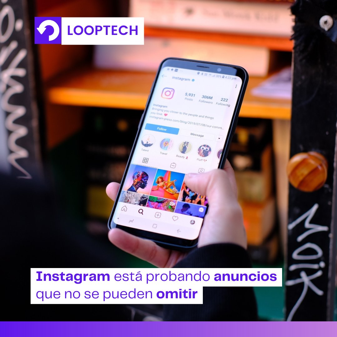 looptechnews's tweet image. 📱💢 Instagram está probando anuncios que no se pueden omitir, lo que ha molestado a muchos usuarios. Estos &quot;cortes publicitarios&quot; aparecen mientras navegas por el feed. #Looptech #Instagram #Publicidad