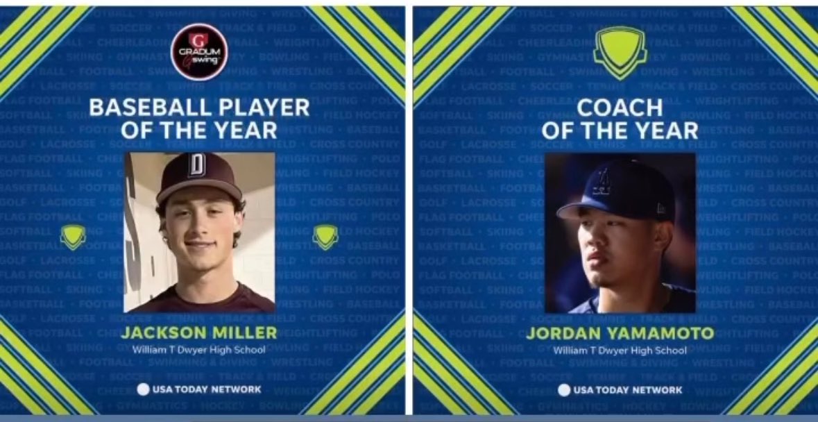 Well Deserved <a href="/jacksonmillerfl/">Jackson Miller</a> <a href="/jyamaz50/">Jordan Yamamoto</a> <a href="/DwyerHSbaseball/">Dwyer Baseball</a>
