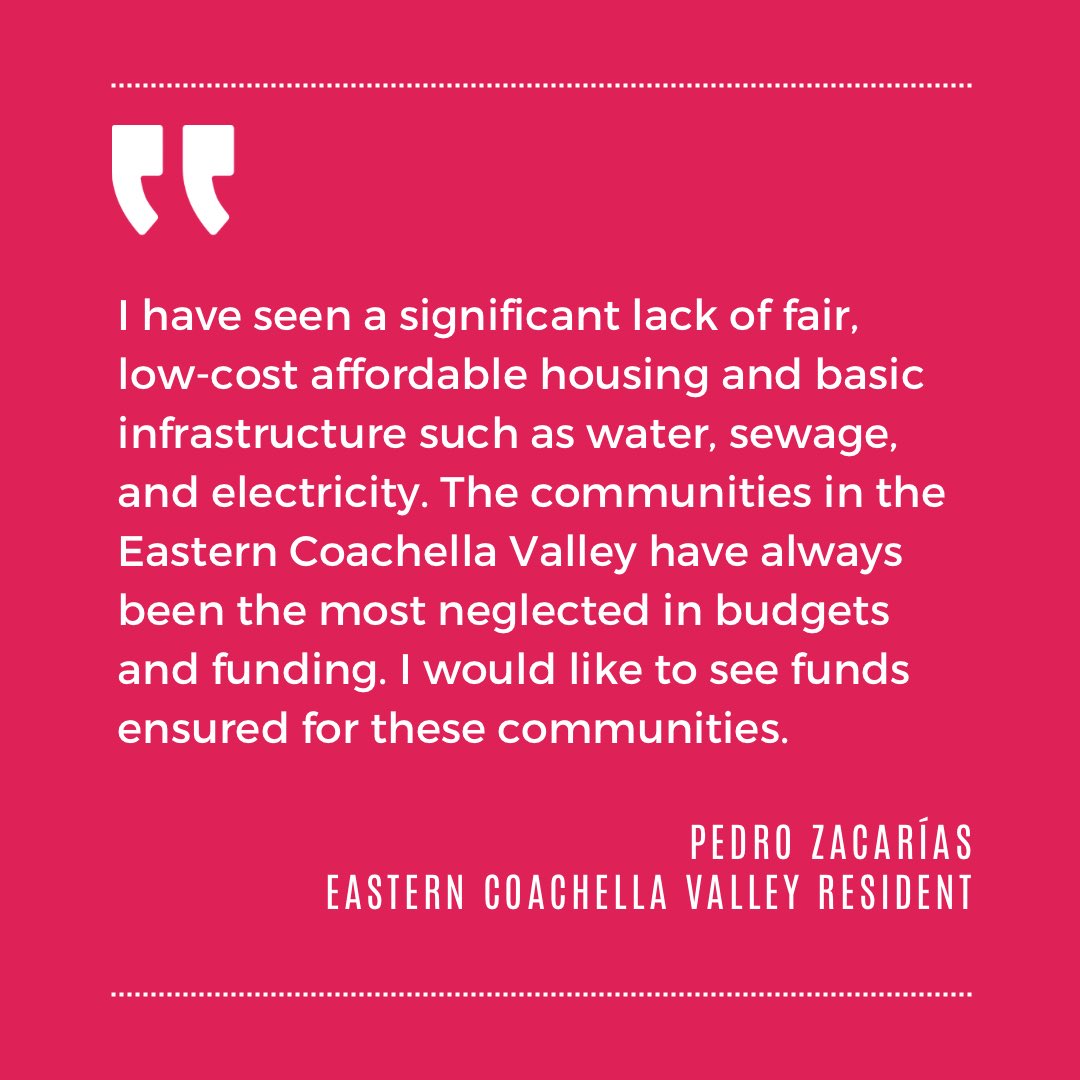 LCJandA's tweet photo. #EasternCoachellaValley residents want to see investments in affordable housing, air quality, public health, and basic infrastructure in the @RivCoNow budget. We stand with #ECV communities and strongly urge the County to prioritize community needs: https://t.co/Nm3Om3XYAg. https://t.co/kbHS1pLqwy