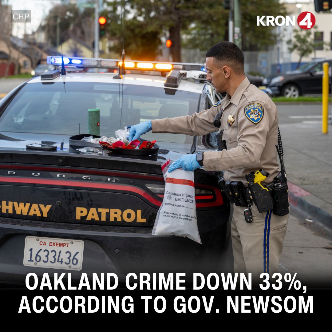 Crime in Oakland has dropped 33%, Gov. Newsom said Tuesday: “This ...