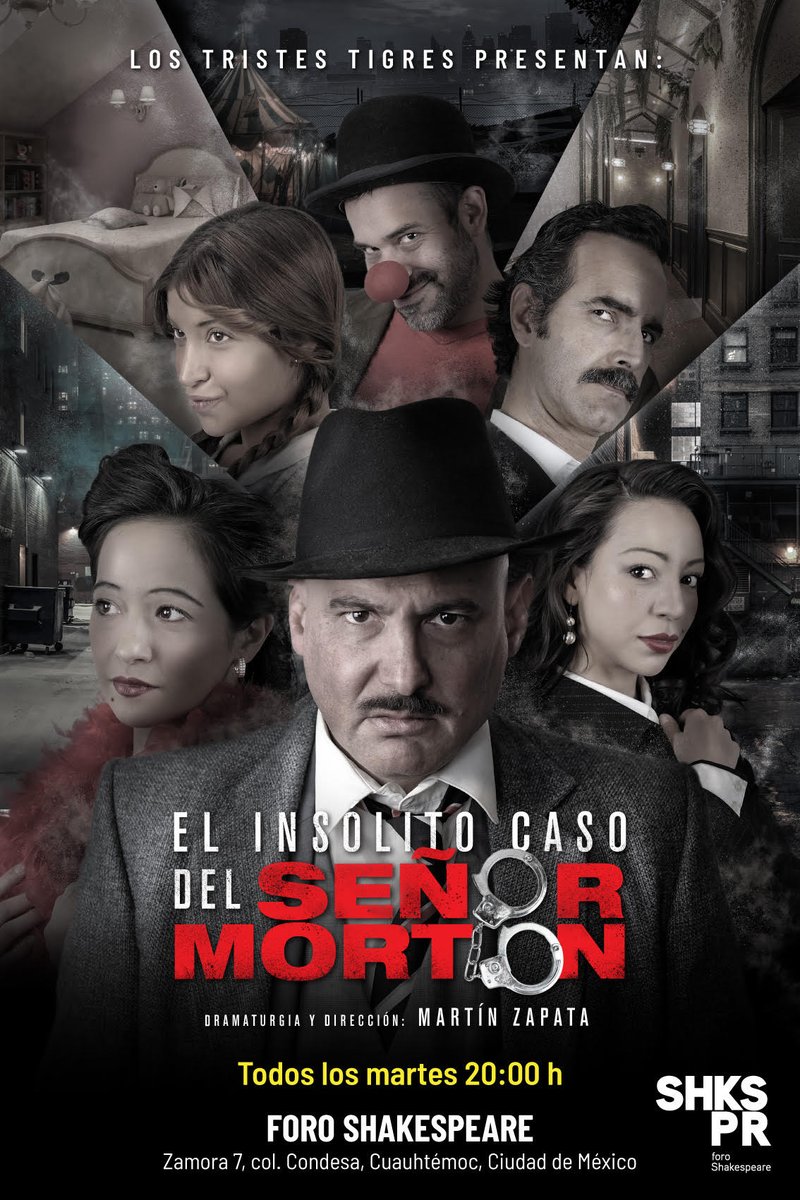 “El insólito caso del señor Morton”
Del 11 de junio al 27 de agosto en el Foro Shakespeare los martes a las 20 horas, los boletos tienen un costo de $450 y se pueden adquirir en la taquilla y  bit.ly/3wRRZGP

<a href="/ForoShakespeare/">Foro Shakespeare</a> <a href="/tristestigresc/">LosTristesTigres</a>