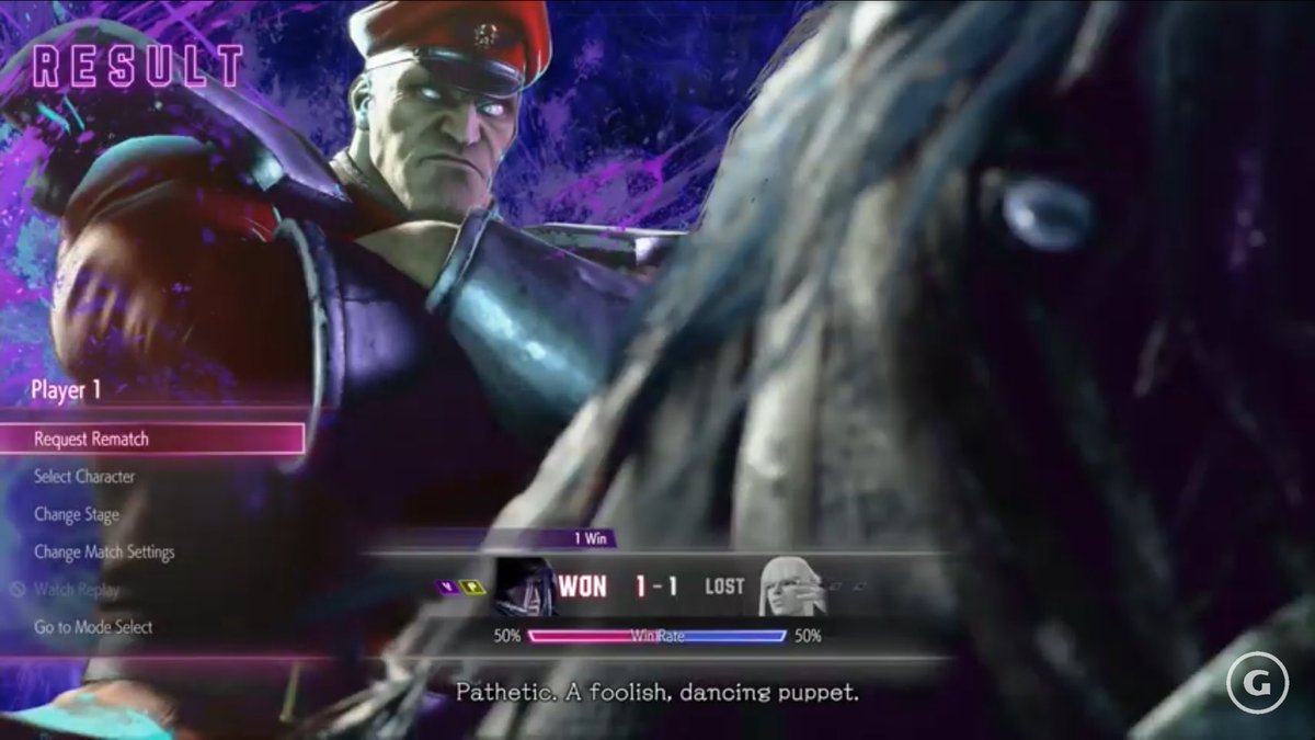 M. Bison's victory quotes against Manon and Akuma in Street Fighter 6., image size:1200x675