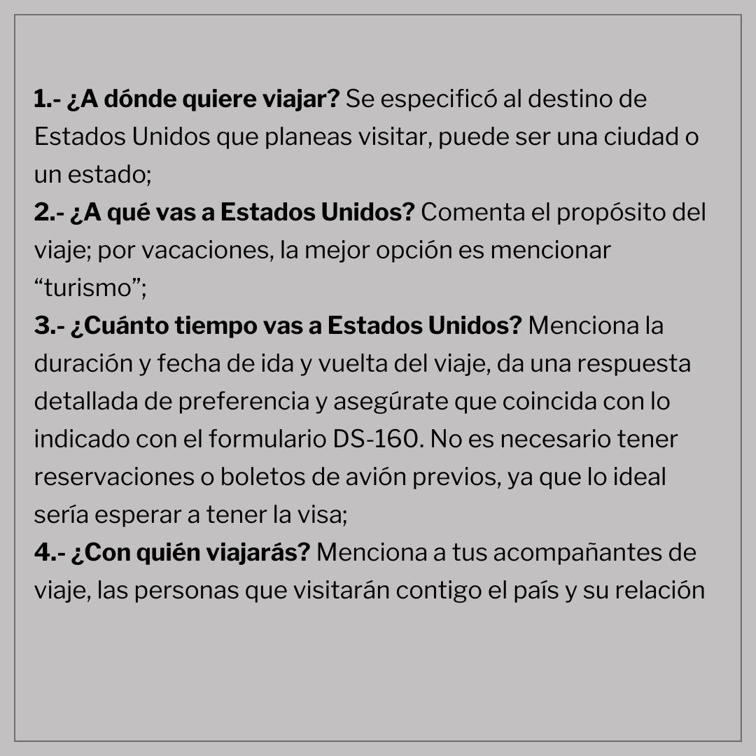 migobiernocom's tweet photo. Estas pueden ser las 10 preguntas más comunes que te realicen en tu entrevista para obtener la visa. 

#migobiernocom #visa #Entrevista #preguntas https://t.co/PtsdZRx8wr