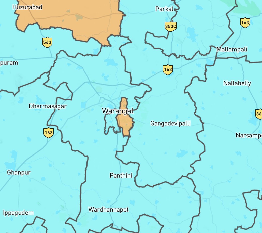 RidhitMaps's tweet photo. Telangana 2024 Lok Sabha Election by assembly segments. Huge gains for BJP!

@INCTelangana - 64
@BJP4Telangana - 46
@aimim_national - 6
@BRSparty  - 3 https://t.co/cSztcBAwYx