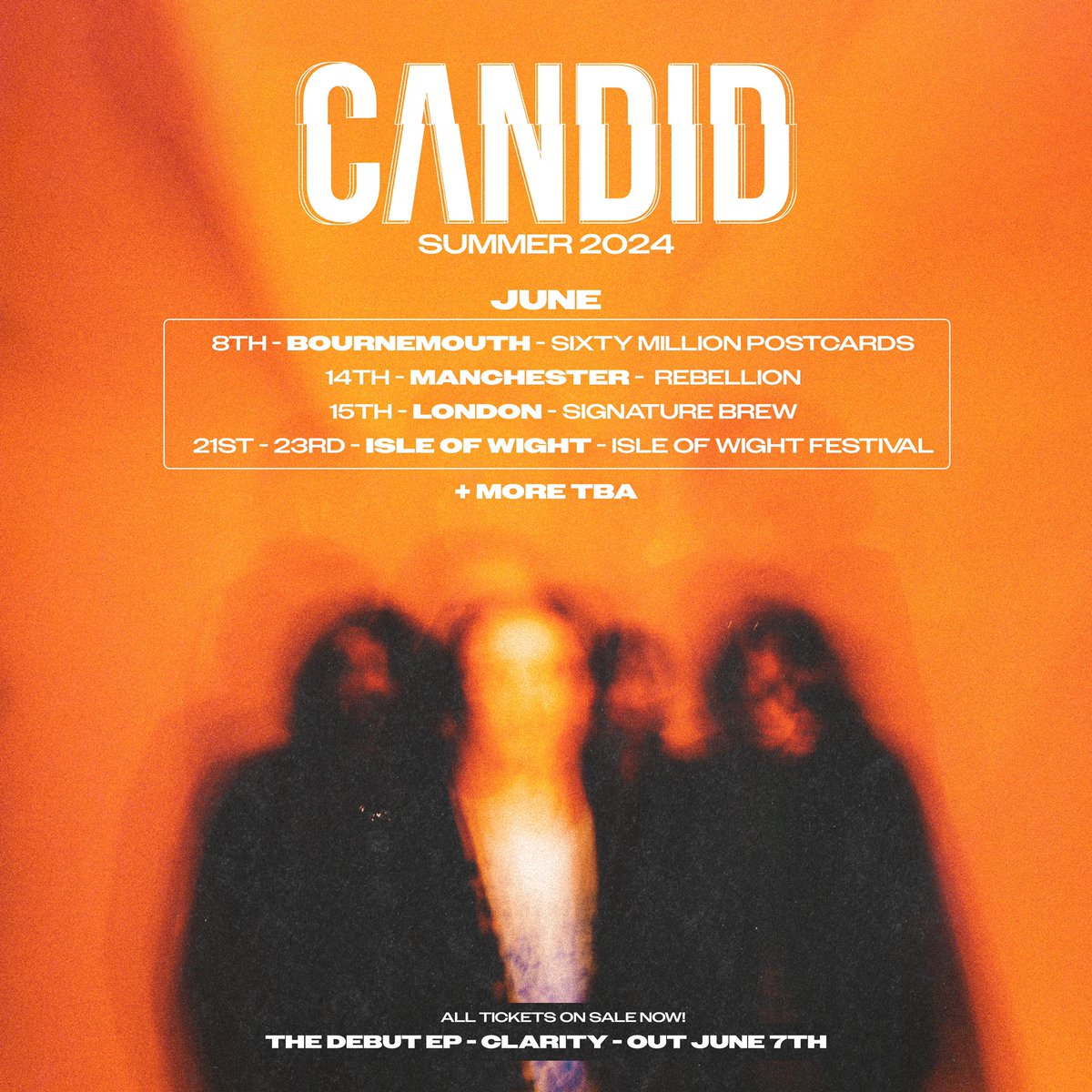 CANDID (@candidcov) on Twitter photo We are so back this weekend - from North to South 🚐
FRIDAY: MANCHESTER REBELLION / supporting <a href="/ThePanamasBand/">The Panamas</a> w/ <a href="/theglassheartsb/">The Glass Hearts</a>
SATURDAY: LONDON <a href="/SignatureBrewE8/">Signature Brew Haggerston</a> / supporting <a href="/Lockin_Band/">LOCK-IN</a> w/ <a href="/THEMEZZ9/">THE MEZZ</a> & @AirfloBand
Come hang out!!🖤
linktr.ee/candidcov We are so back this weekend - from North to South 🚐
FRIDAY: MANCHESTER REBELLION / supporting <a href="/ThePanamasBand/">The Panamas</a> w/ <a href="/theglassheartsb/">The Glass Hearts</a>
SATURDAY: LONDON <a href="/SignatureBrewE8/">Signature Brew Haggerston</a> / supporting <a href="/Lockin_Band/">LOCK-IN</a> w/ <a href="/THEMEZZ9/">THE MEZZ</a> & @AirfloBand
Come hang out!!🖤
linktr.ee/candidcov