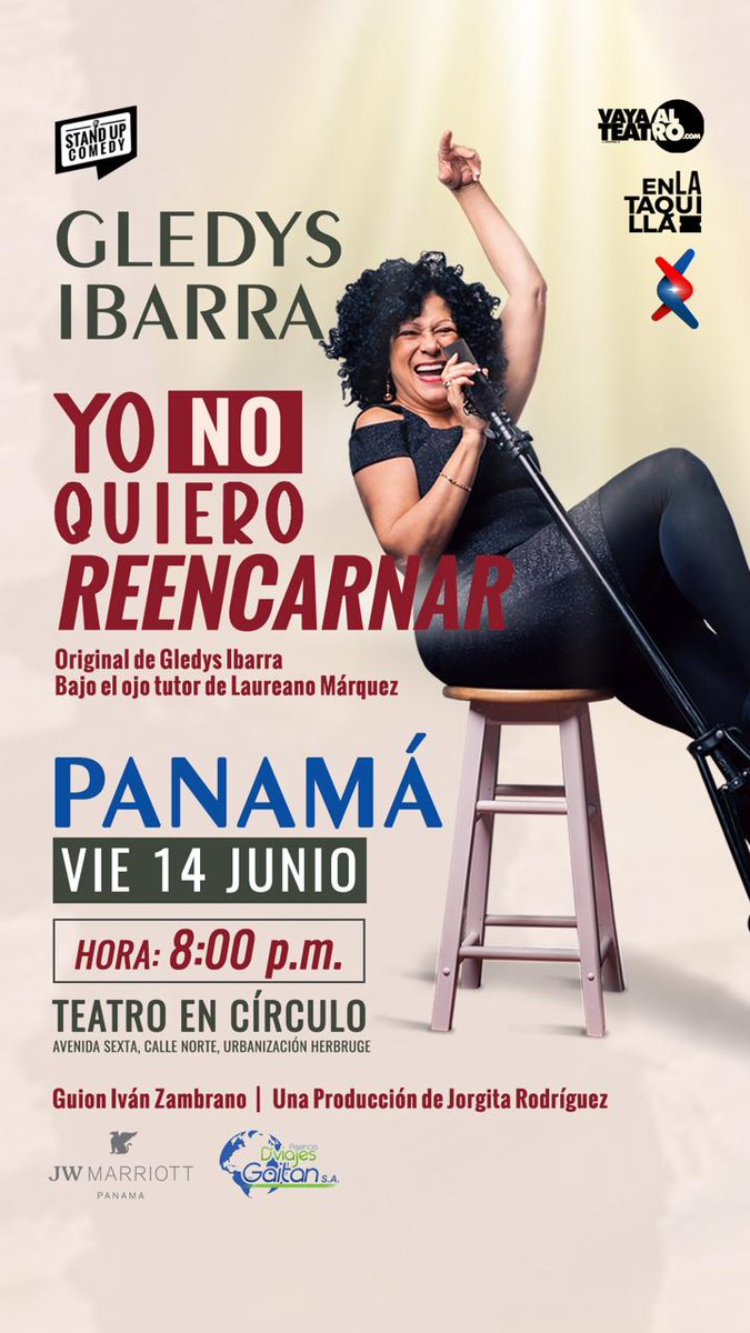 “YO NO QUIERO REENCARNAR” es el primer stand up comedy de Gledys Ibarra, <a href="/IbarraGledysOf/">Gledys Ibarra </a> un maravilloso show de comedia en el que la reconocida actriz nos lleva a disfrutar de su fantástico humor al hacer un recorrido por su vida, su infancia, la música que marcó sus