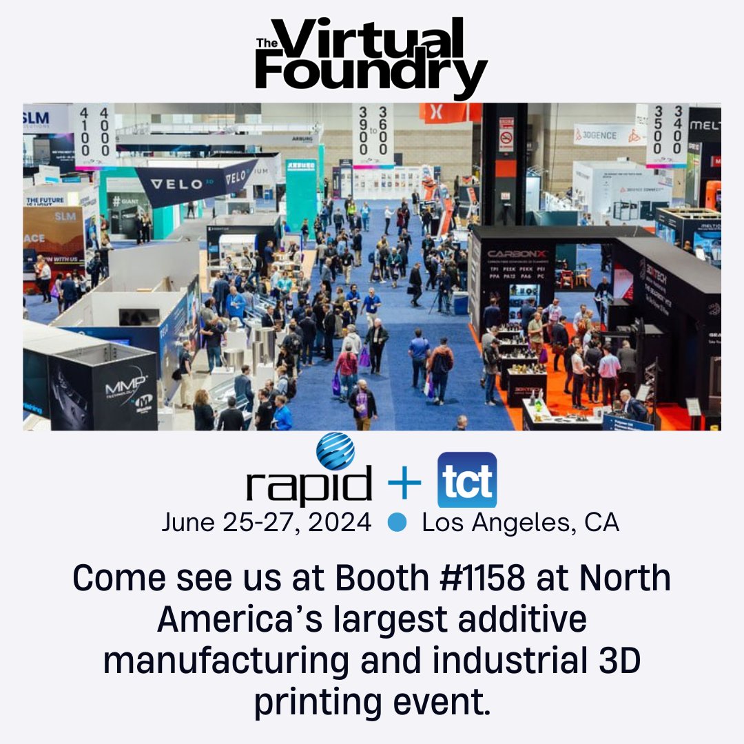 🚀 Thrilling news! We're showcasing our cutting-edge #metal3Dprinting technology at the @rapid_event tradeshow in LA from June 25th-27th, 2024! 🌟Visit us at Booth 1158 to see our innovative metal filaments &amp; learn how we're revolutionizing #additivemanufacturing. 
#RapidTCT2024