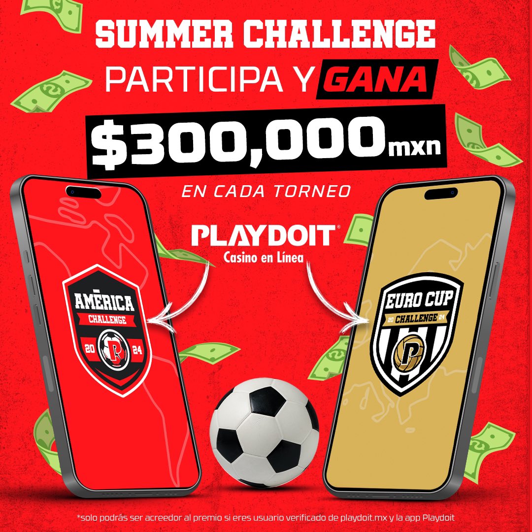 playdoitmexico's tweet photo. 🎁 Que inicien las sorpresas que se nos vienen unos meses muy futboleros. 🏖️⚽️

Voy a regalar 🔟 bonos de $1,000 al azar para las personas que me manden un pantallazo de su quiniela usando #SummerChallengePlaydoit https://t.co/WG3IRW4bAh