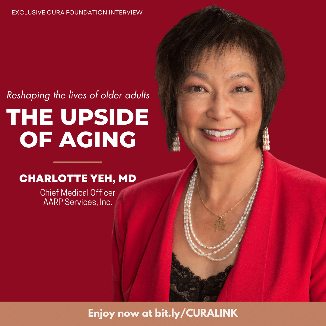 The Cura Foundation (@curafdn) on Twitter photo This month in #CuraLink, AARP Services @aarp CMO <a href="/DrCharlotteYeh/">Dr. Charlotte Yeh</a> shares what we gain with age, the programs reshaping the lives of older adults, and why we should “thrive in motion” instead of “aging in place.” bit.ly/CURALINK
#aging #health #AddingLifeToYears This month in #CuraLink, AARP Services @aarp CMO <a href="/DrCharlotteYeh/">Dr. Charlotte Yeh</a> shares what we gain with age, the programs reshaping the lives of older adults, and why we should “thrive in motion” instead of “aging in place.” bit.ly/CURALINK
#aging #health #AddingLifeToYears