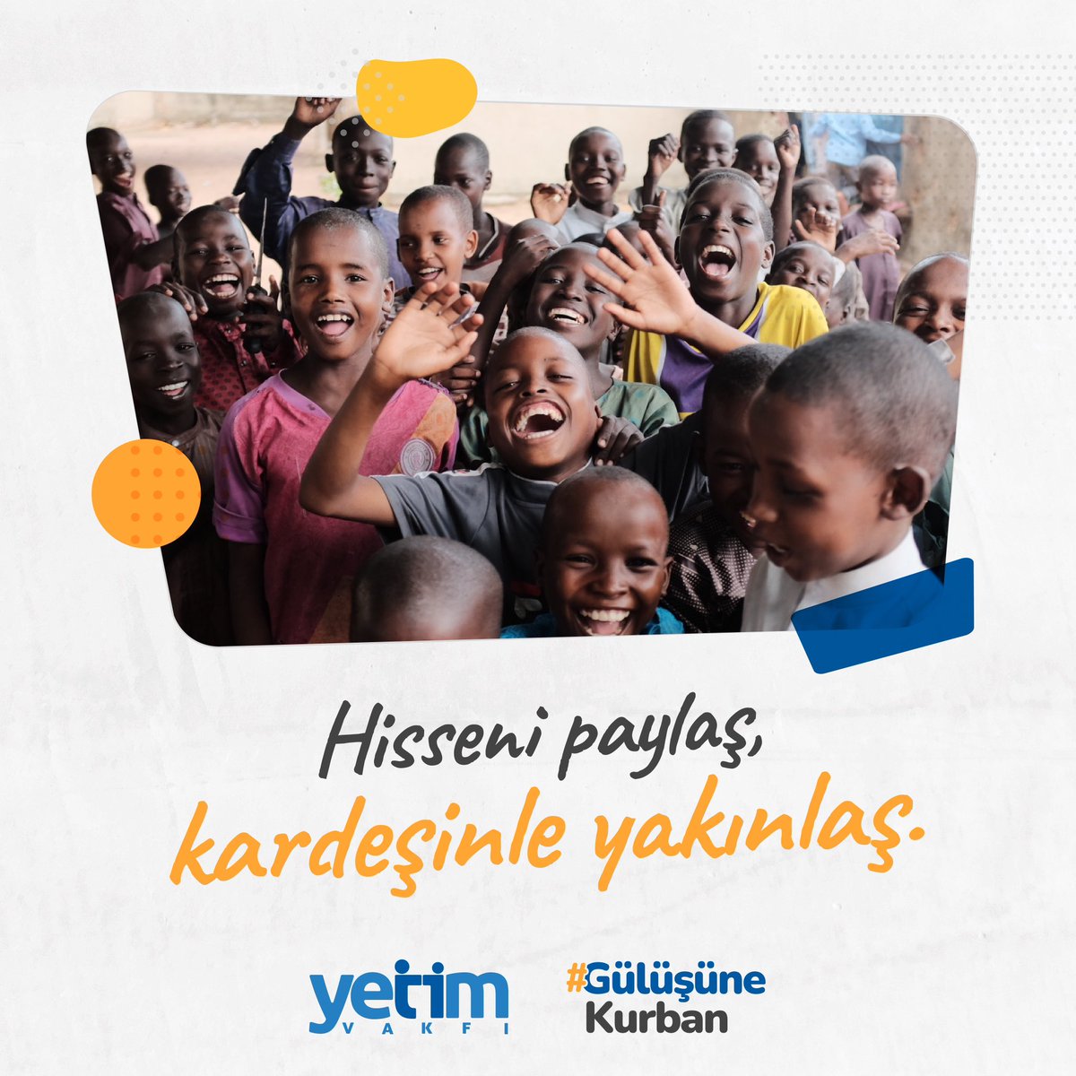 yetimvakfi's tweet photo. Kurban, paylaşarak yakınlaştırır. 

#GülüşüneKurban https://t.co/6Wz4gYkHsZ